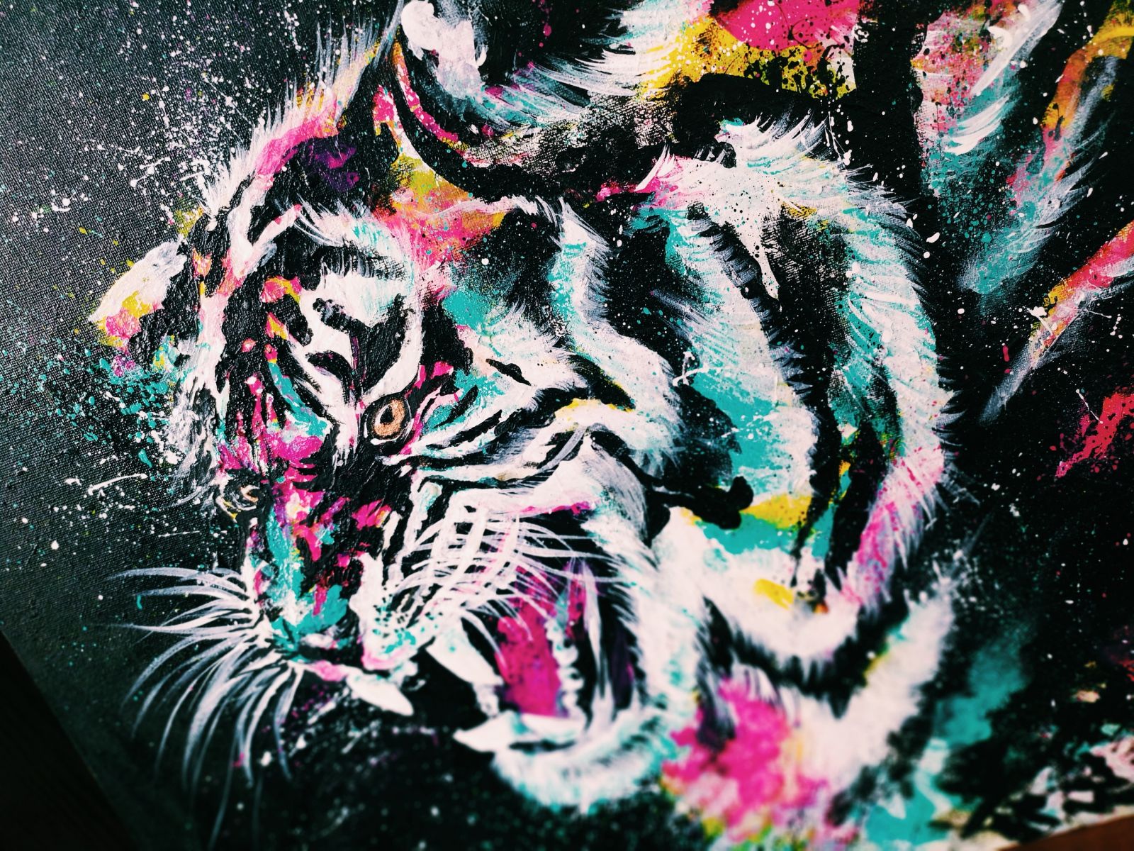 Картина тигра в стиле поп