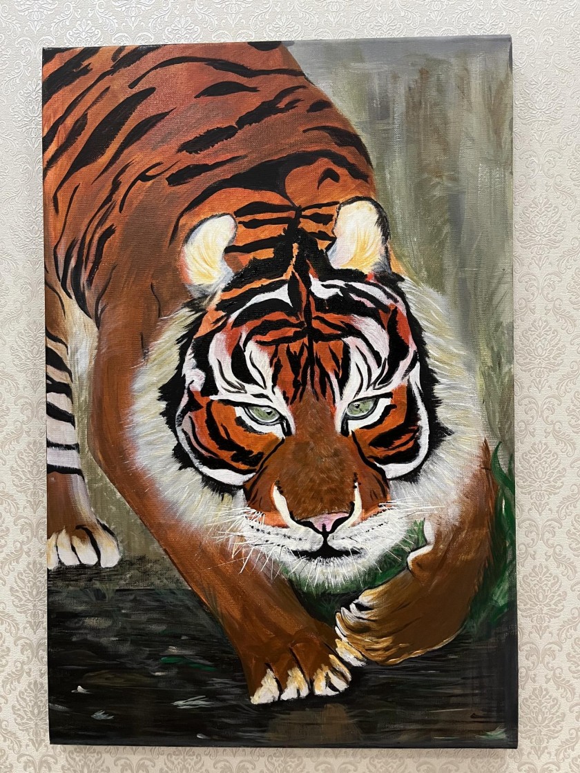 Тигр на охоте - Аукцион на BeMyPaint