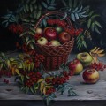 Натюрморт с рябиной и яблоками - Аукцион на BeMyPaint