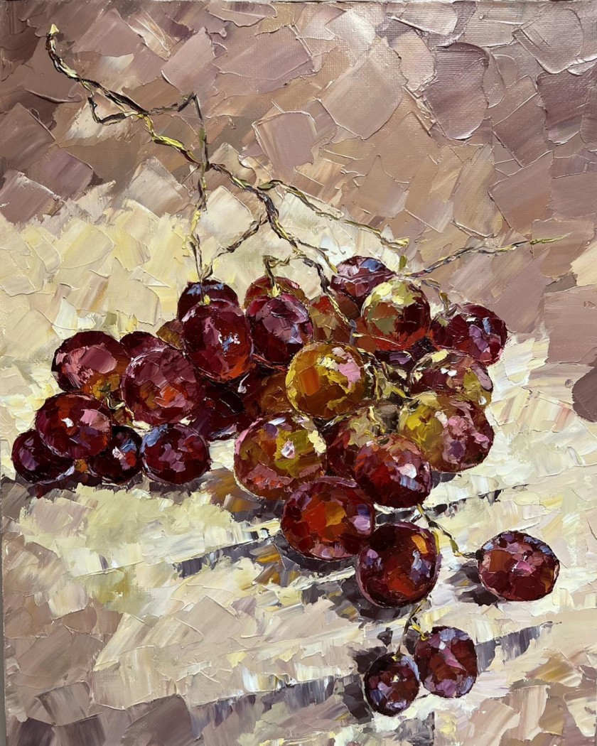 Красный виноград - Аукцион на BeMyPaint