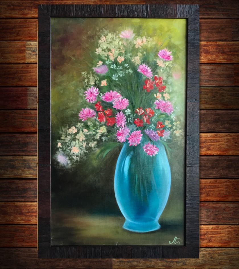 Цветы в вазе - Аукцион на BeMyPaint