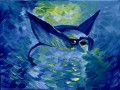 Танец ската в лунной воде - Аукцион на BeMyPaint
