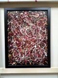 золотое, красное и белое на черном (after Pollock) - Аукцион на BeMyPaint