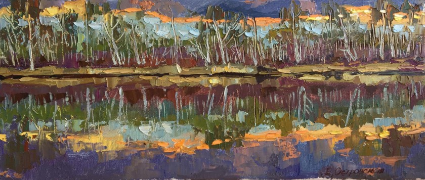 Закат на озере Махорино - Аукцион на BeMyPaint