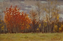 "Осинки." картон, масло 20*30 см 2019 г. Валерий Федоров - Художники