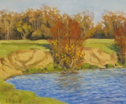 "Осенний день." картон, масло 25*30 см 2019 г. Валерий Федоров - Художники