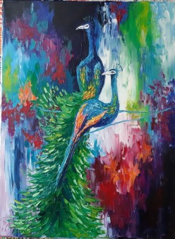 Царские птицы, холст масло 30х40см alina.kartina - Художники