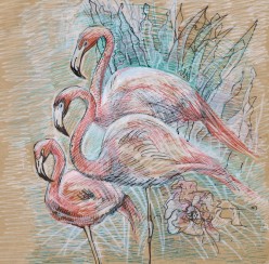 Семья Фламинго Мария Браславская - Художники