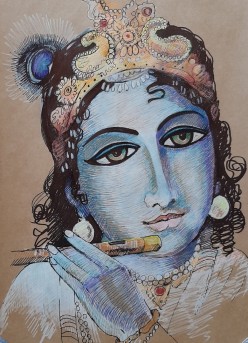 Кришна с флейтой Мария Браславская - Художники