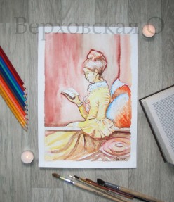Девушка с книгой ОксанаВерховская - Художники