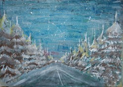 Зимняя дорога ОксанаВерховская - Художники