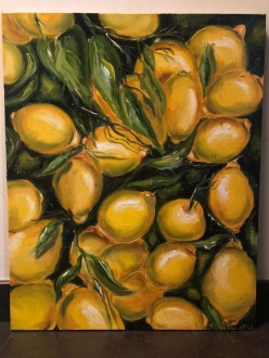Лимоны. Масло. Холст на подрамнике. 40х50. Май 2020. Елена Попова - Художники
