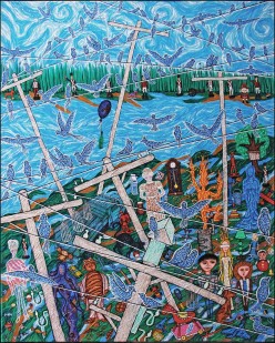 "blue bird" холст, масло 75х95 Болквадзе Александр - Художники