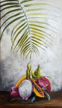 Original oil painting tropicana, tropics style, still life, modern art, contemporary art1 Валерия ЛеМур - Художники