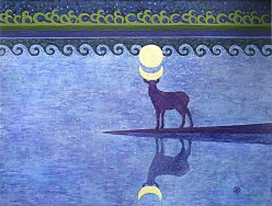 Небесное озеро. холст-акрил. 40х50 см. 2016 г SWATI FARNÆ - Художники