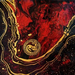 Золотой Барс. 40х40 см. холст-акрил. 2018 г SWATI FARNÆ - Художники