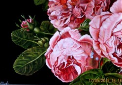 Розы в стеклянной вазе ( фрагмент) Валентина - Художники