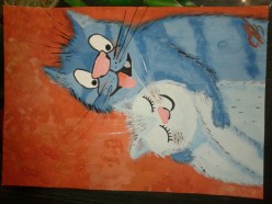 3 коты. Гуашь Татьяна Козлова - Художники