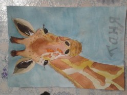 Жираф. Акварель Татьяна Козлова - Художники