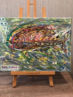 «Рыба моей мечты». 40Х30 холст, акрил 2019 Sergey Simonov - Художники