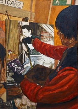 Елгазин заканчивает портрет Рикошета Андрей - Художники