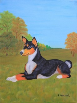 Басенджи(2017)холст, масло , размер 30x40 см Jelena Lebedeva-Dvorecka - Художники