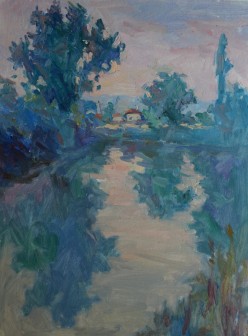 "Вечер" 40/30 см картон/масло Елена Сечень - Художники