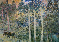 Лесной пейзаж. 2006 г. 50х60, х.м. Яранов Евгений Герасимович - Художники