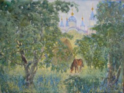 Сельский пейзаж. 2003 г. 60х80, х.м. Яранов Евгений Герасимович - Художники