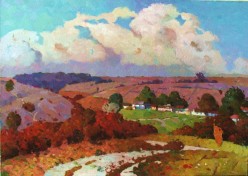 В деревне,х.м,50х70,2017. Тужиков Игорь Борисович - Художники