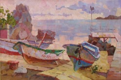 Вечерний штиль,х,м,40х60,2012. Тужиков Игорь Борисович - Художники