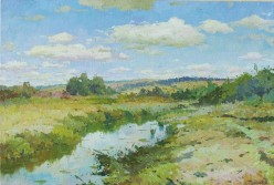 Осенние облака,х,м,40х60,2006. Тужиков Игорь Борисович - Художники