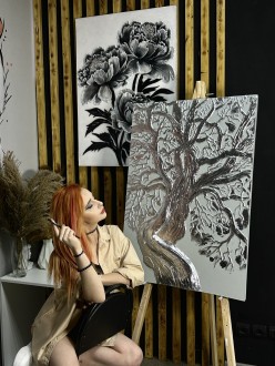 Монохромное дерево Анастасия Сергиенко - Художники