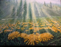 Одуванчиковое поле Olya - Художники