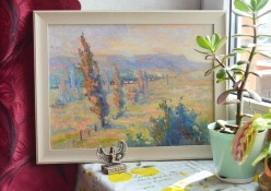 "Оранжевый вечер" 30х40 см картон/масло Елена Сечень - Художники