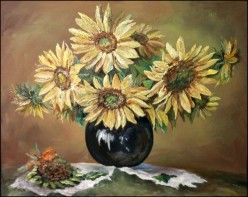 Молодые подсолнухи Любовь Белая - Художники