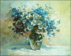 Синий букет, копия Любовь Белая - Художники